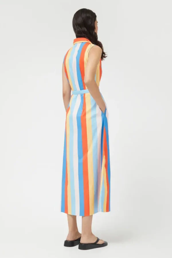 Button Front Stripe Dress
