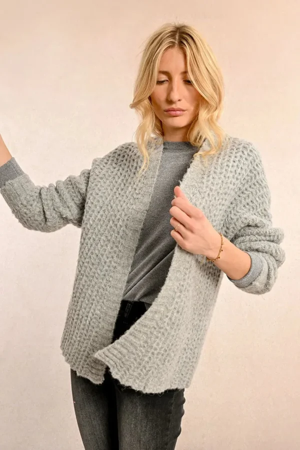 Cable Cardigan - Grey