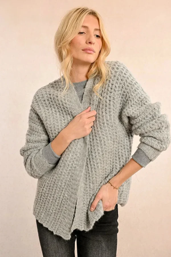 Cable Cardigan - Grey