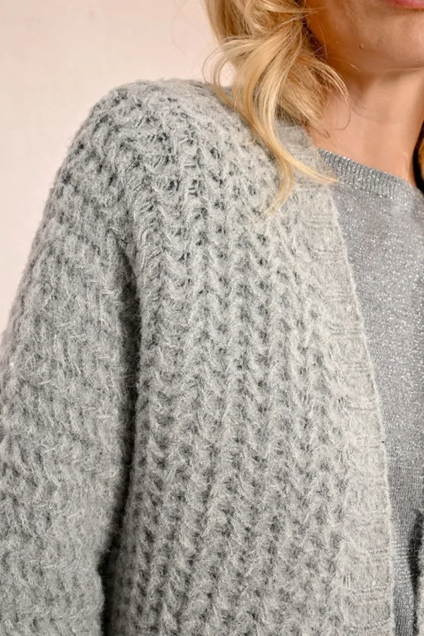 Cable Cardigan - Grey