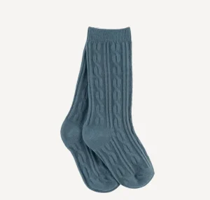 Cable Knit Knee High Socks - Several Colors