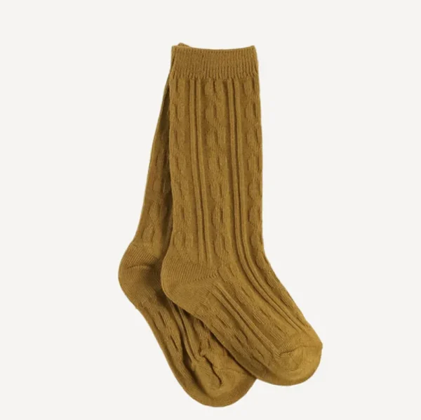 Cable Knit Knee High Socks - Several Colors