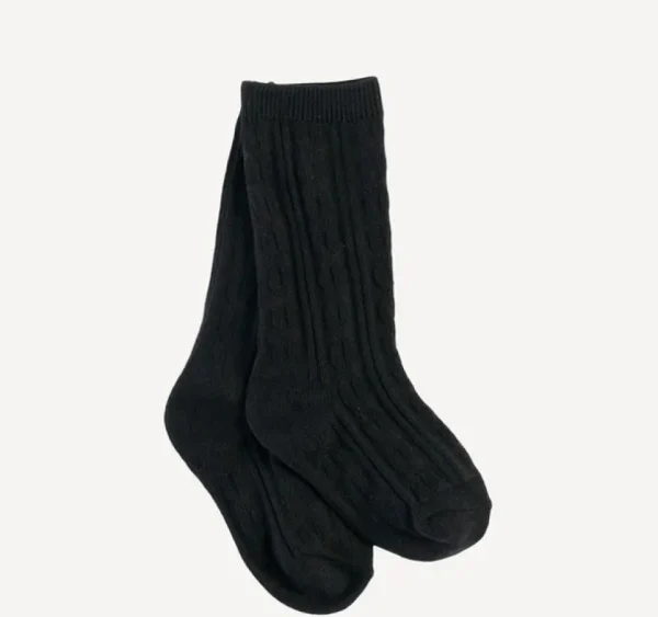 Cable Knit Knee High Socks - Several Colors