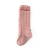 Cable Knit Tights - Blush