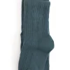 Cable Knit Tights - French Blue