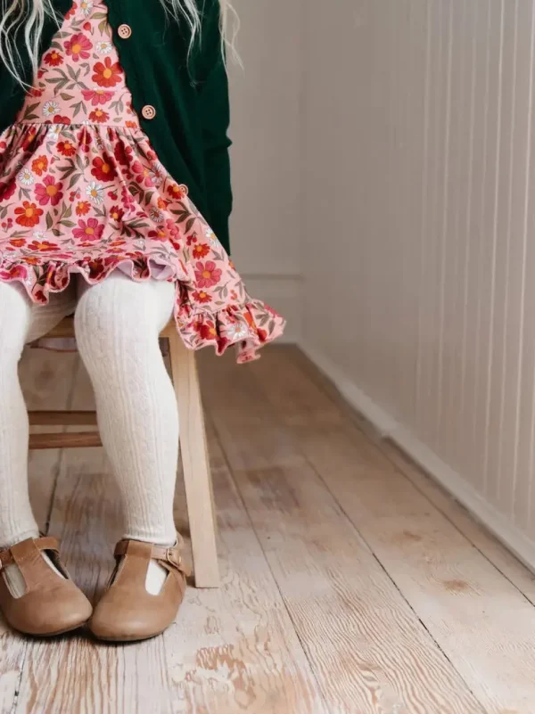 Cable Knit Tights - Heathered Ivory