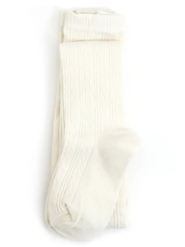 Cable Knit Tights - Ivory