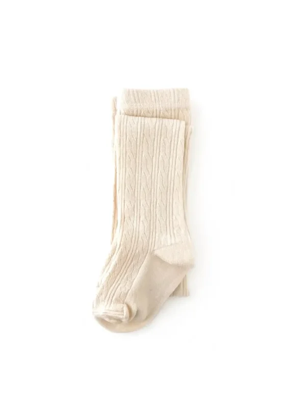 Cable Knit Tights - Vanilla