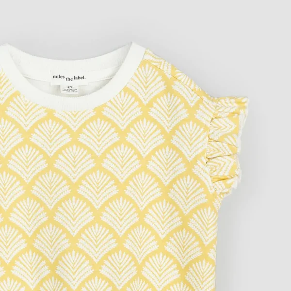 Canary Beachcomber Print Ruffle Sweatshirt