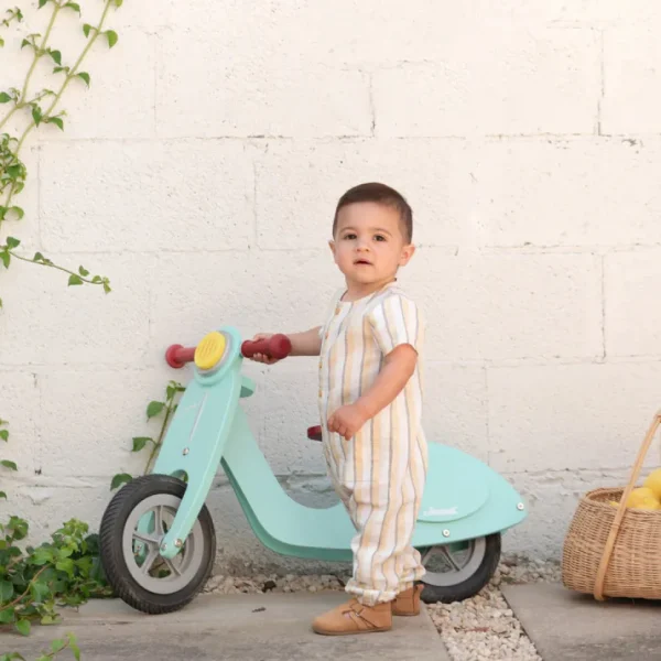 Canary Striped Cross Hatch Linen Playsuit