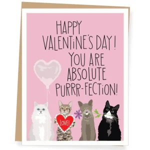 Cat Purrrfection Valentine's Day Card