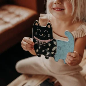 Cat Shaped Chalk Board / with Chalk