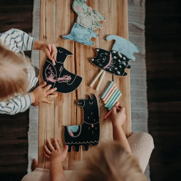 Cat Shaped Chalk Board / with Chalk
