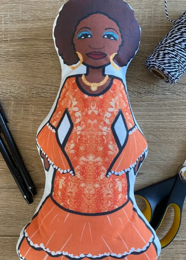 Celia Cruz DIY Doll Fabric