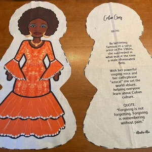 Celia Cruz DIY Doll Fabric