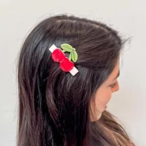 Cherries Alligator Hair Clip Set