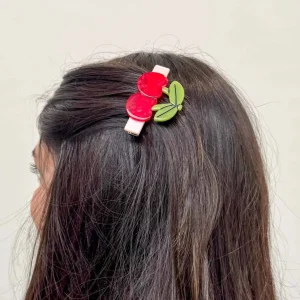 Cherries Alligator Hair Clip Set
