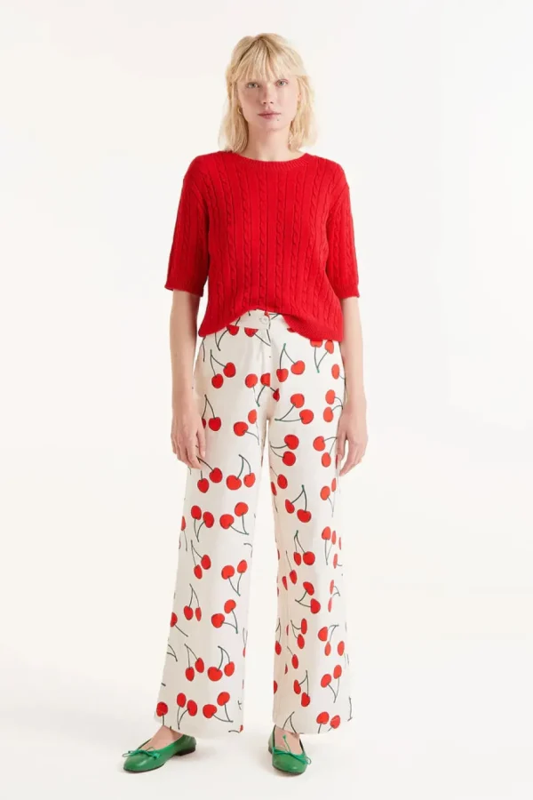 Cherry Print Pants