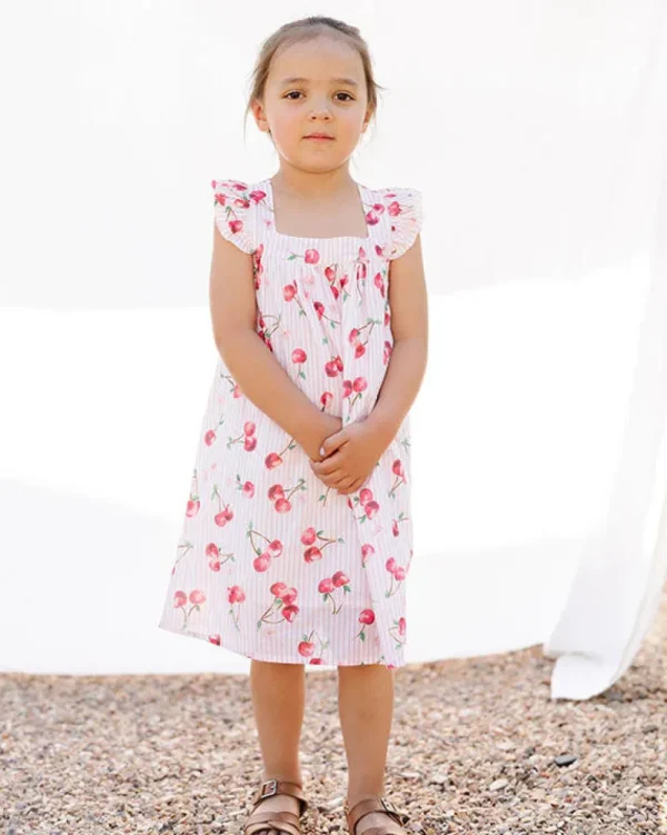 Cherry Stripe Cruise Dress