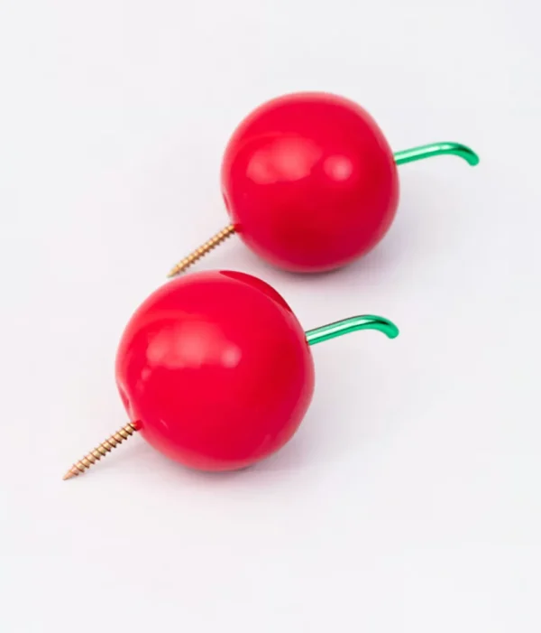 Cherry Wall Hooks - Set of 2