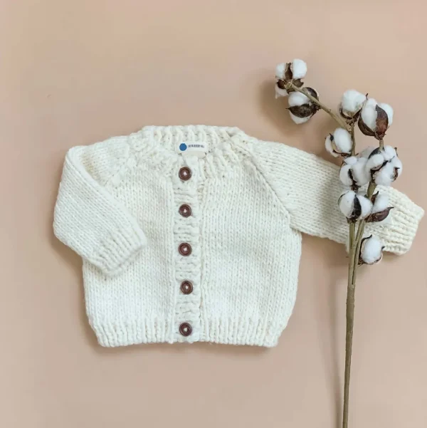Classic Cardigan Sweater - Cream