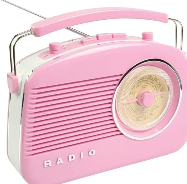 Classic Vintage Style Brighton Fm/Mw/Lw Radio - Pink