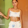 Cocktail Print Bandeau Top