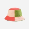 Colorblock Bucket Hat - Melon Blush
