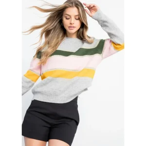 Colorblock Metallic Sweater