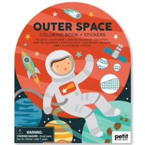Coloring Book With Stickers: Outerspace