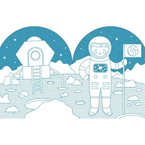 Coloring Book With Stickers: Outerspace