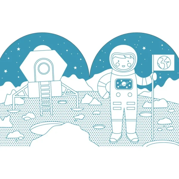 Coloring Book With Stickers: Outerspace