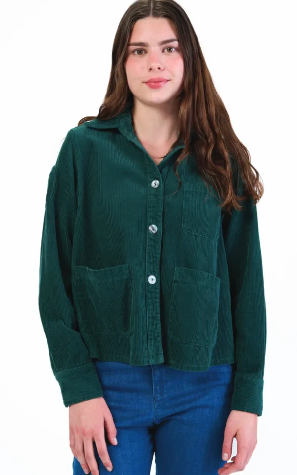 Cord Shirt Jacket - Leaf