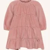 Corduroy Tiered Dress - Dusty Rose
