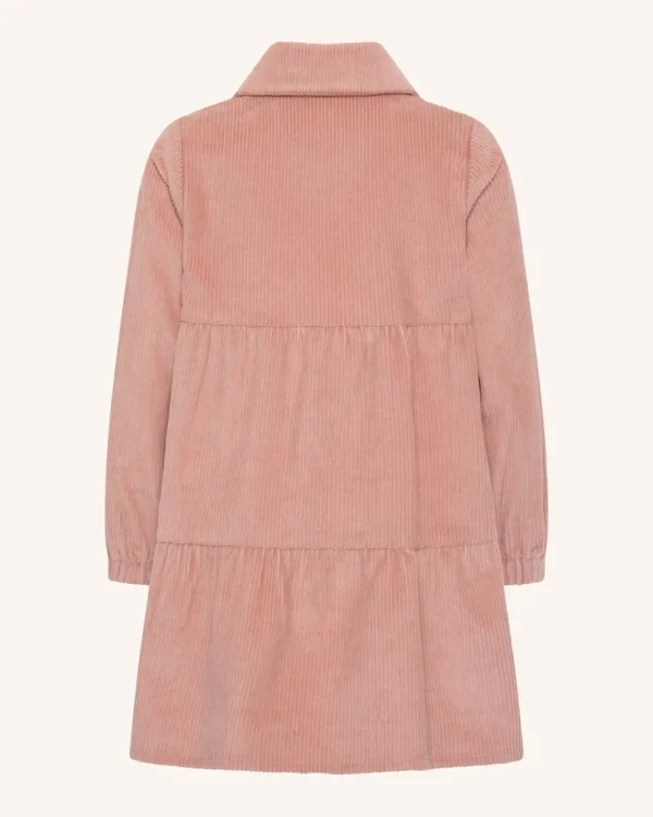 Corduroy Tiered Dress - Dusty Rose