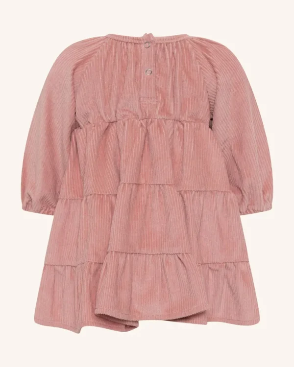 Corduroy Tiered Dress - Dusty Rose