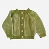 Cotton Brioche Cardigan - Green