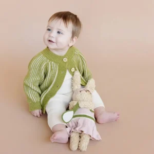Cotton Brioche Cardigan - Green