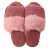 Cotton Candy Puff Slippers - Berry
