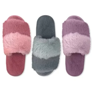 Cotton Candy Puff Slippers - Grape
