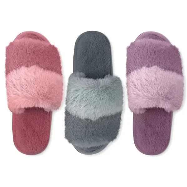 Cotton Candy Puff Slippers - Grape
