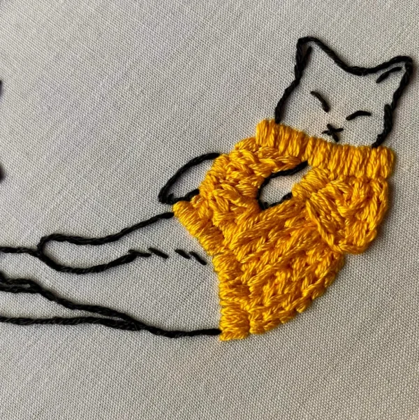 Cozy Sweater Kitties Craft Diy Embroidery Kit