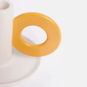 Cream & Mustard Loop Candle Holder