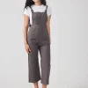 Cropped Overalls - Clay