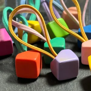 Cube Shape Hair Elastic 10pc Box Set