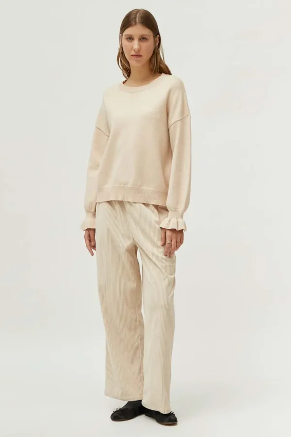 Cuff Detail Sweater - Cream
