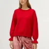 Cuff Detail Sweater - Red