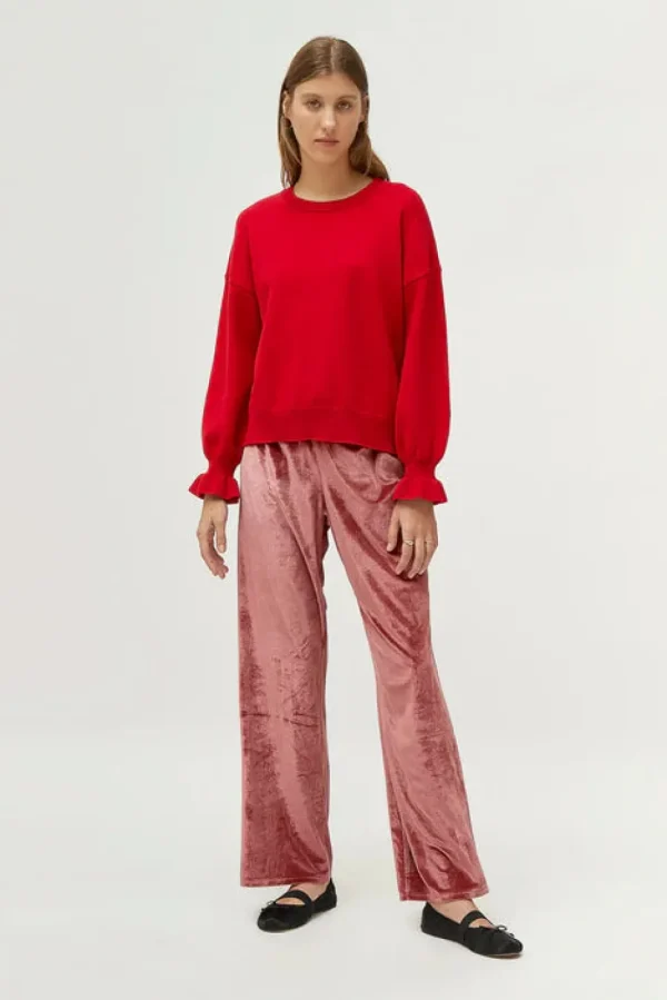Cuff Detail Sweater - Red