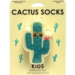 3D Packaged Crew Socks - Cool Cactus - Yellow