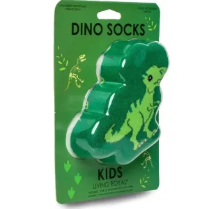 3D Packaged Crew Socks - Dinosaur - "Rawr" - Green